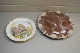 INCOLAY STONE PLATE PLUS A FURTHER DECORATED ROYAL ALBERT SPRING PLATE (2)