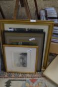 MIXED LOT OF PICTURES TO INCLUDE A CHARLES RENNIE MACINTOSH ADVERTISING PRINT