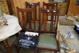 SET OF FOUR LATE 19TH CENTURY MAHOGANY DINING CHAIRS IN THE ART NOUVEAU STYLE