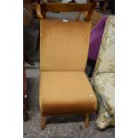 SMALL RETRO SIDE CHAIR WITH YELLOW UPHOLSTERY