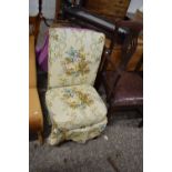 FLORAL UPHOLSTERED SIDE CHAIR
