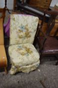 FLORAL UPHOLSTERED SIDE CHAIR