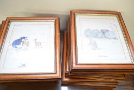 COLLECTION OF COMICAL CATTLE PRINTS