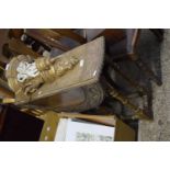 EARLY 20TH CENTURY OAK DROP LEAF TABLE WITH CARVED DETAIL, 75CM WIDE