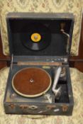 SMALL PORTABLE GRAMOPHONE BY FIELDINGS LTD