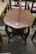 EDWARDIAN MAHOGANY TWO-TIER OCCASIONAL TABLE, 69CM WIDE