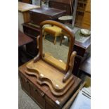 VICTORIAN MAHOGANY FRAMED SWING DRESSING TABLE MIRROR, 64CM HIGH