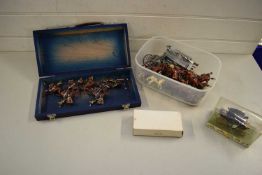 COLLECTION OF PAINTED BRITAINS DIE CAST MODEL SOLDIERS ON HORSEBACK (2 CASES)