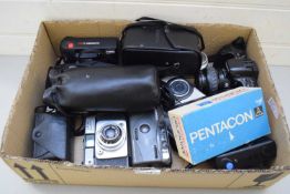 BOX OF VARIOUS MIXED CAMERAS