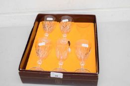 MIXED LOT OF CRYSTAL AND OTHER CLEAR DRINKING GLASSES