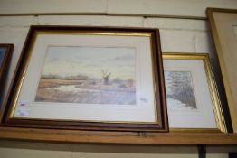 CLIFFORD KNIGHT, 'MALLARDS IN WINTER, HICKLING RESERVE', AND 'LAST LIGHT AT HOW HILL', BOTH F/G,
