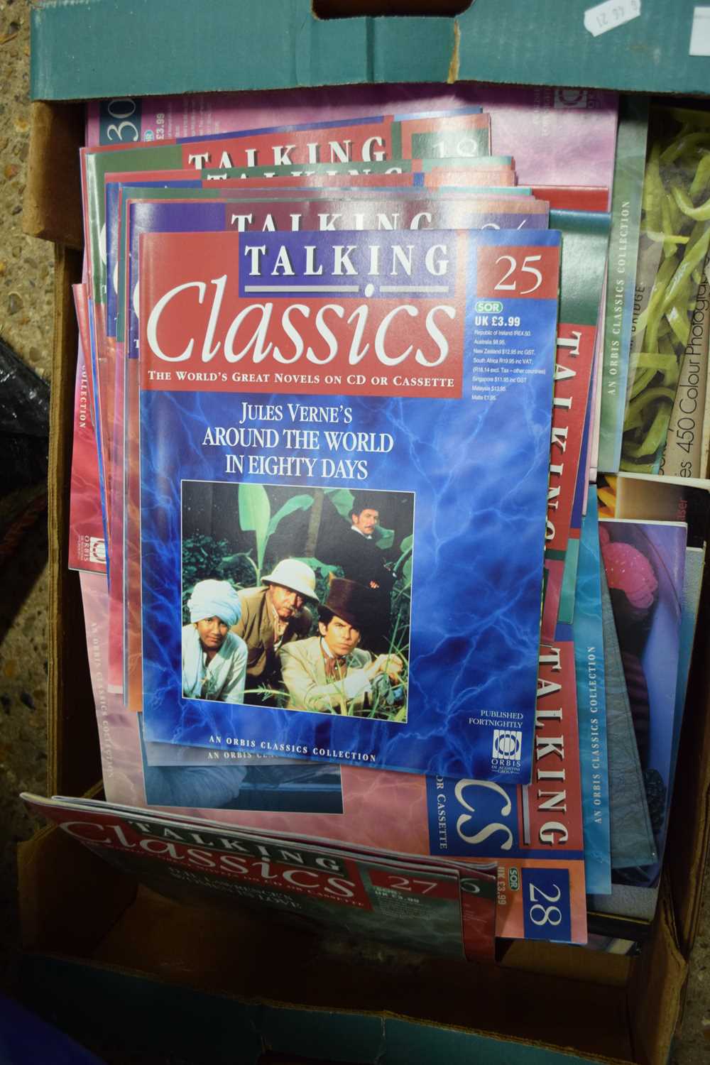 BOX OF VARIOUS MIXED BOOKS AND TALKING CLASSICS MAGAZINES