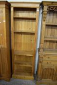 NARROW PINE BOOKCASE, 98CM WIDE