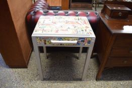 CHILDS DESK WITH BEANO DECOUPAGE FINISH, 60CM WIDE