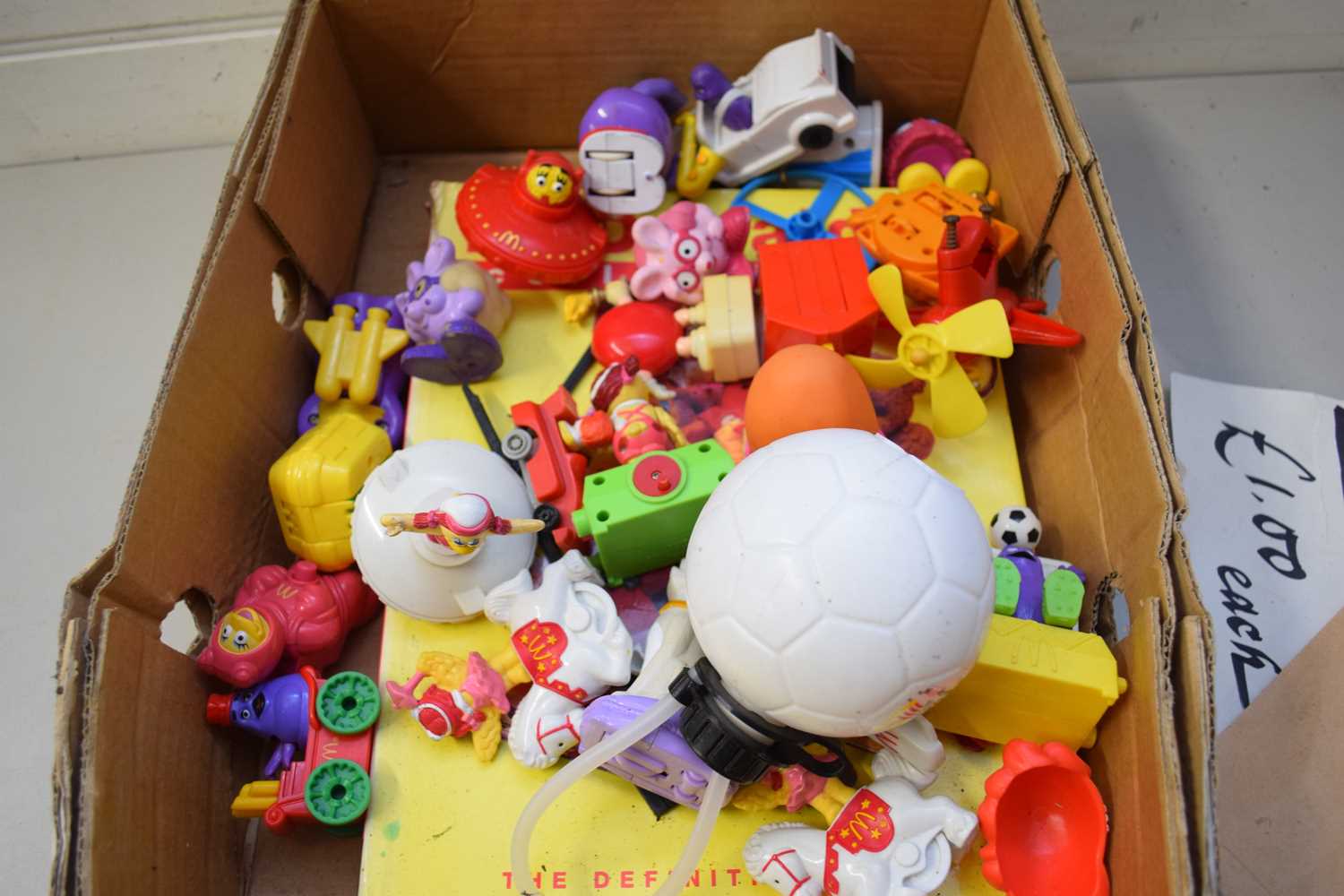 BOX OF MACDONALDS TOYS