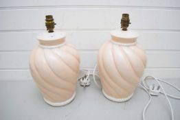 PAIR OF MODERN ITALIAN CERAMIC TABLE LAMPS