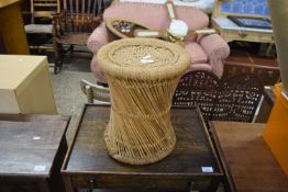 WICKER AND SISAL COVERED STOOL