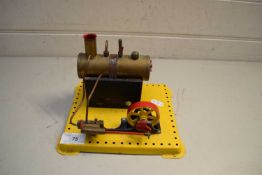 SMALL MAMOD METHANOL ENGINE ON YELLOW METAL STAND