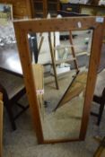 MODERN PINE FRAMED WALL MIRROR, 112CM HIGH