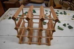 PINE WINE RACK, 35CM WIDE