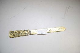 CHINESE POLISHED BRASS LETTER OPENER