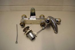 TWO VINTAGE CHROME FINISH MIXER TAPS