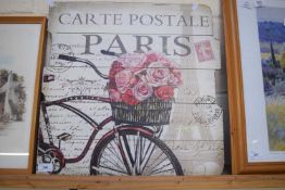 MODERN ADVERTISING BOARD 'CARTE POSTALE PARIS'