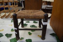 SMALL SISAL COVERED STOOL, 27CM WIDE