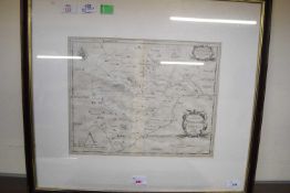 ROBERT MORDEN: COMITATUS DEN ROTLANDIAE TABULA NOVA AUCTA [RUTLAND], ENGRAVED MAP [CIRCA 1695],