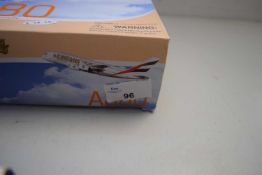 AIRCRAFT INTEREST - BOXED MODELS COMPRISING A DRAGON EMIRATES A380, A JET AIRWAYS BOEING 777, A