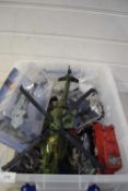 MIXED LOT OF MATCHBOX AND OTHER SOLDIERS, AEROPLANES, MILITARY VEHICLES ETC