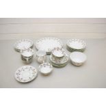 LATE 19TH/EARLY 20TH CENTURY PART TEA SET DECORATED WITH GARLAND AND ROSES