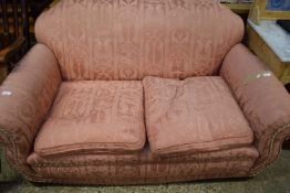 PINK UPHOLSTERED TWO-SEATER SOFA