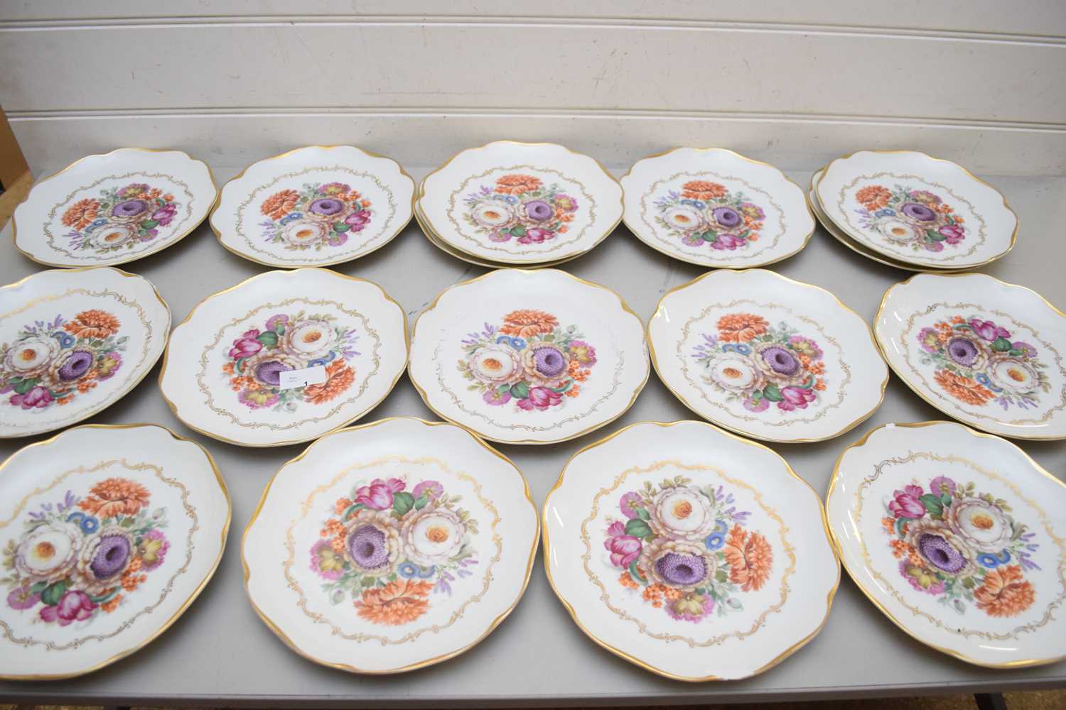 COLLECTION OF BAVARIAN FLORAL DECORATED PLATES