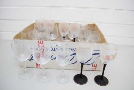 COLLECTION OF VARIOUS DRINKING GLASSES