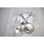 VARIOUS NORWEGIAN AND OTHER WHITE METAL COLLECTORS SPOONS