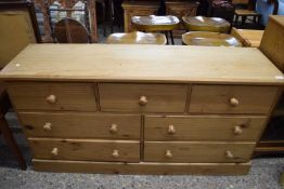 MODERN PINE SEVEN DRAWER SIDEBOARD, 146CM WIDE