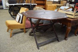 OCTAGONAL HARDWOOD GARDEN TABLE, 100CM WIDE