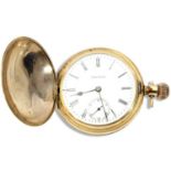 Last quarter of 19th/early 20th century Gents gold plated Waltham full hunter pocket watch with