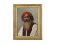 Giuseppe Cali (Maltese 1846-1930) A Portrait of a Maltese Fisherman, Oil on canvas. 19.5x14ins