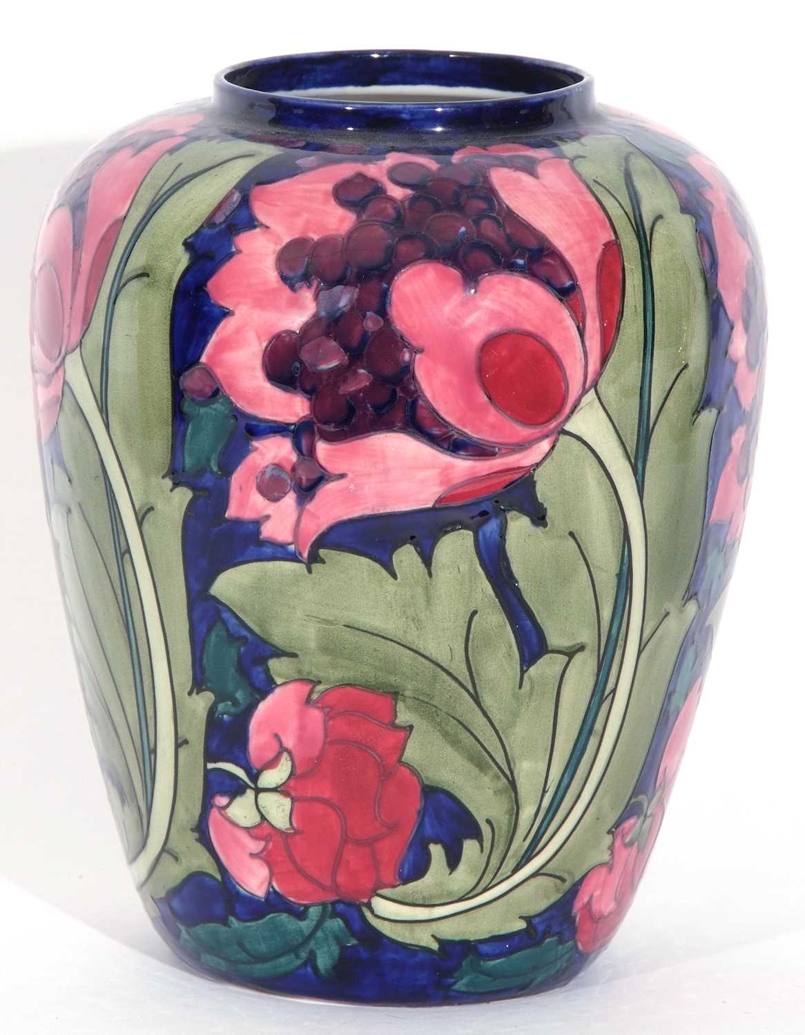 Bursley ware seed poppy style vase after a design by Charlotte Rhead, 21cm high - Image 3 of 4