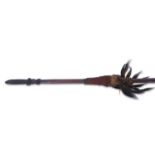 Late 18th/early 19th century Manuka wood Maori taiaha close quarter weapon decorated with a band