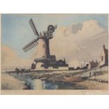 James Priddey (British, 1916-1980), Norfolk Windmill, Colour Print, Artist's proof. 9x13ins