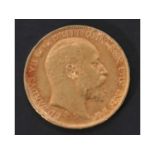 Edward VII gold half sovereign dated 1902