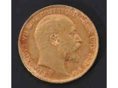 Edward VII gold half sovereign dated 1902