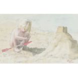 John Hunt (British 20th Century), Norfolk beach scenes, a set of 3, including a boy next to a