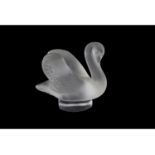 Lalique small model of a swan on circular base