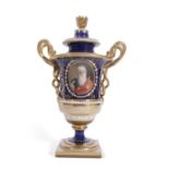 Flight Barr & Barr vase by Thomas Baxter, finely painted with portrait medallions of Belisarius