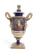 Flight Barr & Barr vase by Thomas Baxter, finely painted with portrait medallions of Belisarius