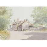 Jeremy Barlow (British, 1945-2020) A Village High Street. , Watercolour, signed. 14.5x20.5ins